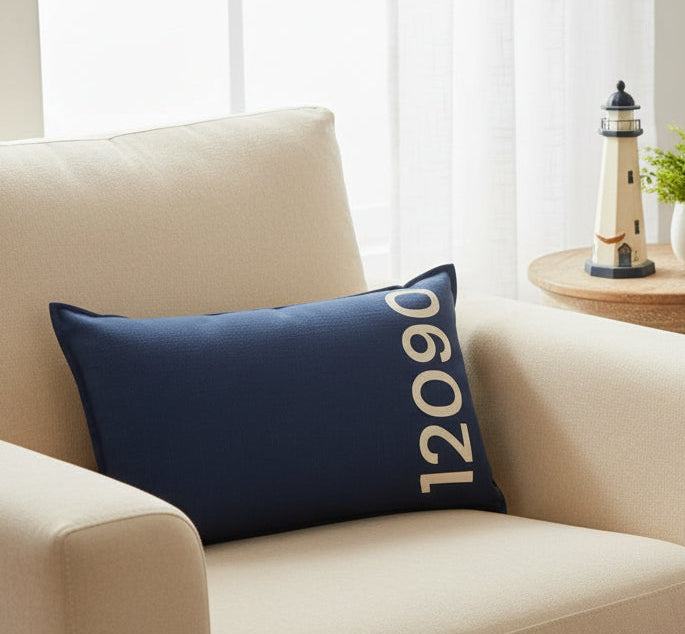 Vertical Zip Code - Pillowcase Cover