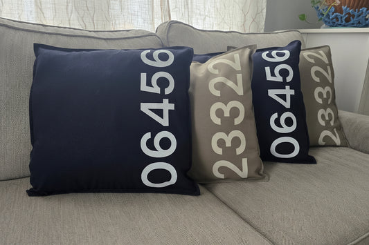 Vertical Zip Code - Pillowcase Cover