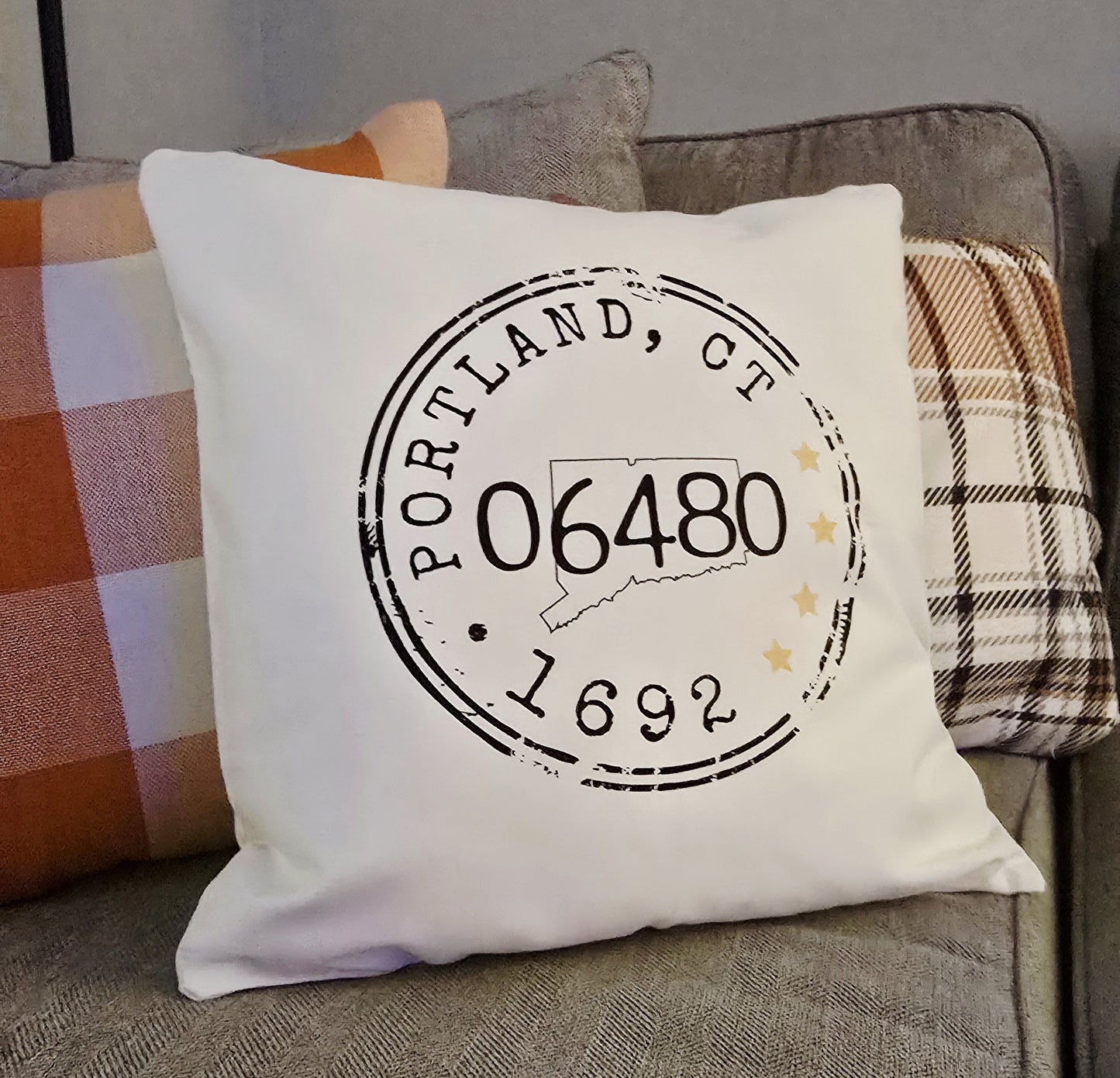 The Hometown Stamp - Pillow