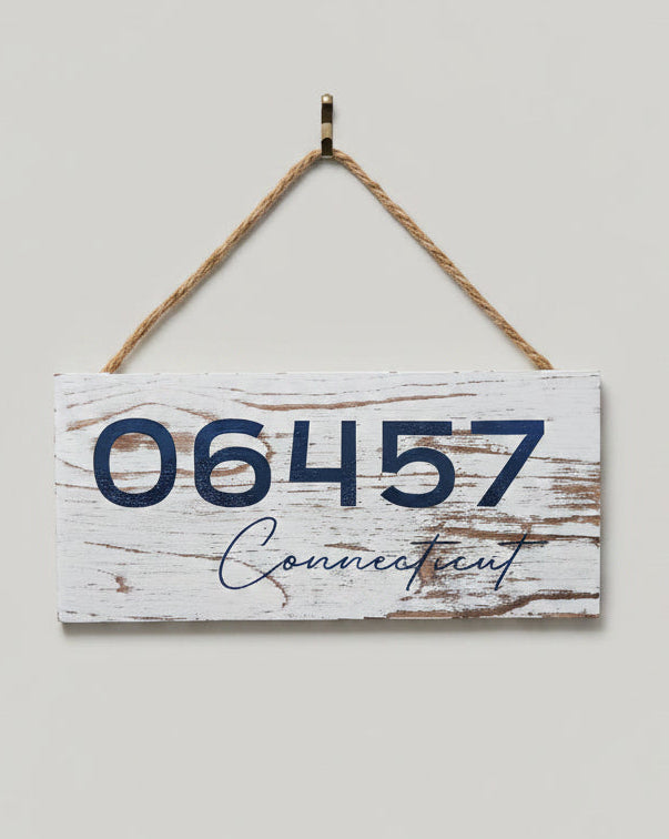 Zip Code - Hanging Sign